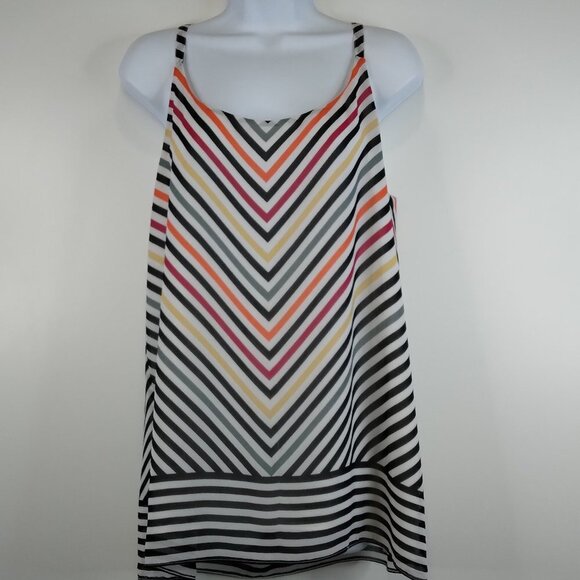 Cabi 5043 Linea Chevron Striped Multicolor Cami Top Size M - Picture 2 of 12
